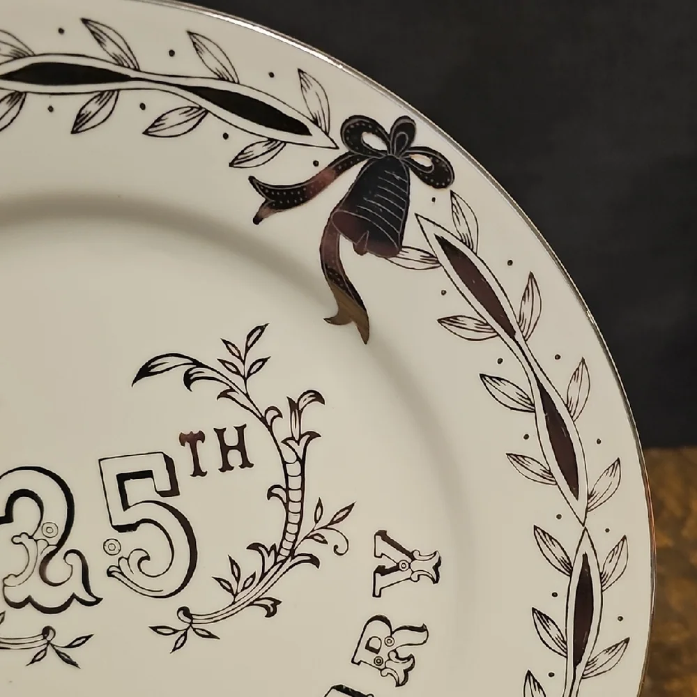 25th Anniversary Decorative Plate Vintage